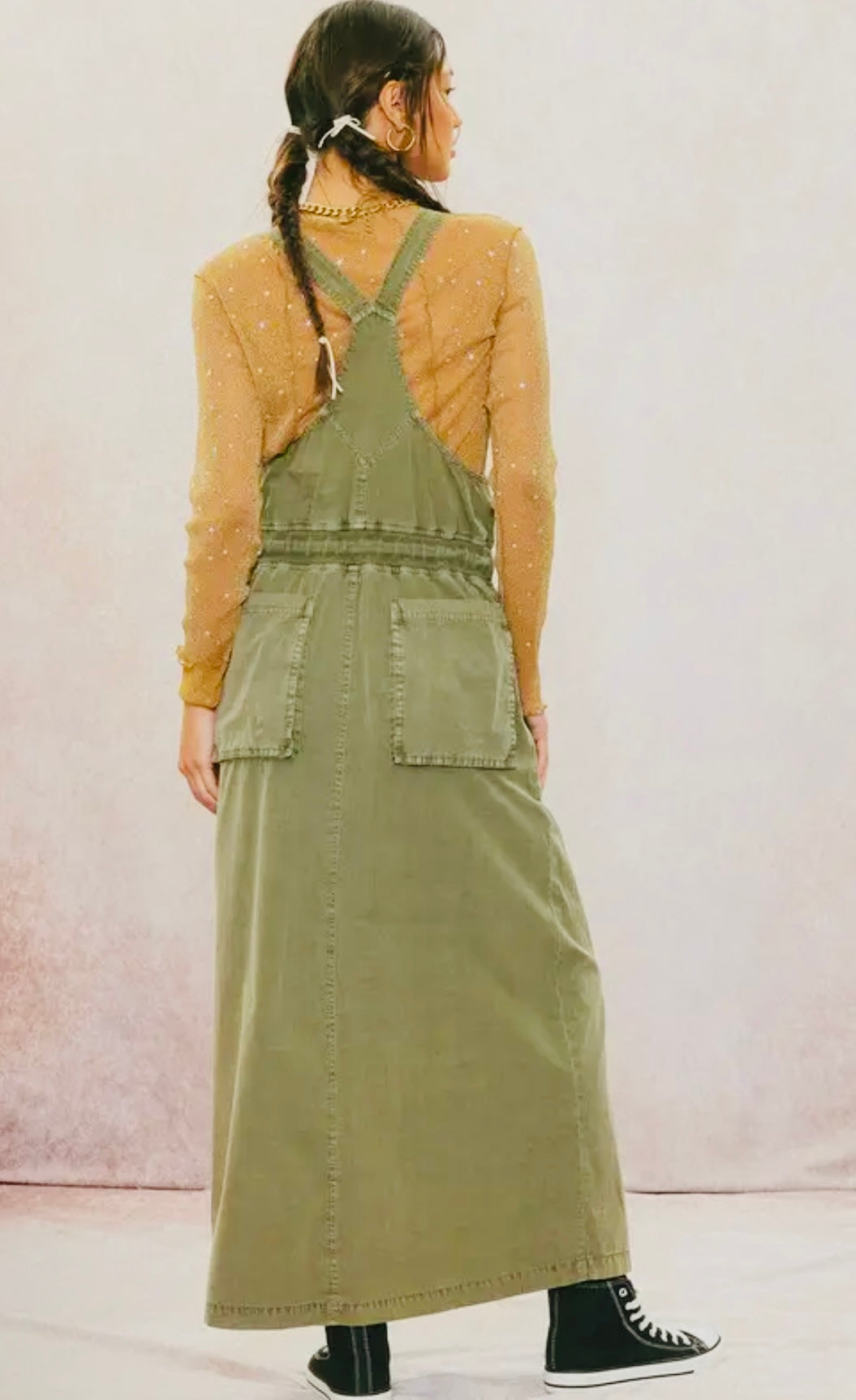 Pre Washed Overall Dress