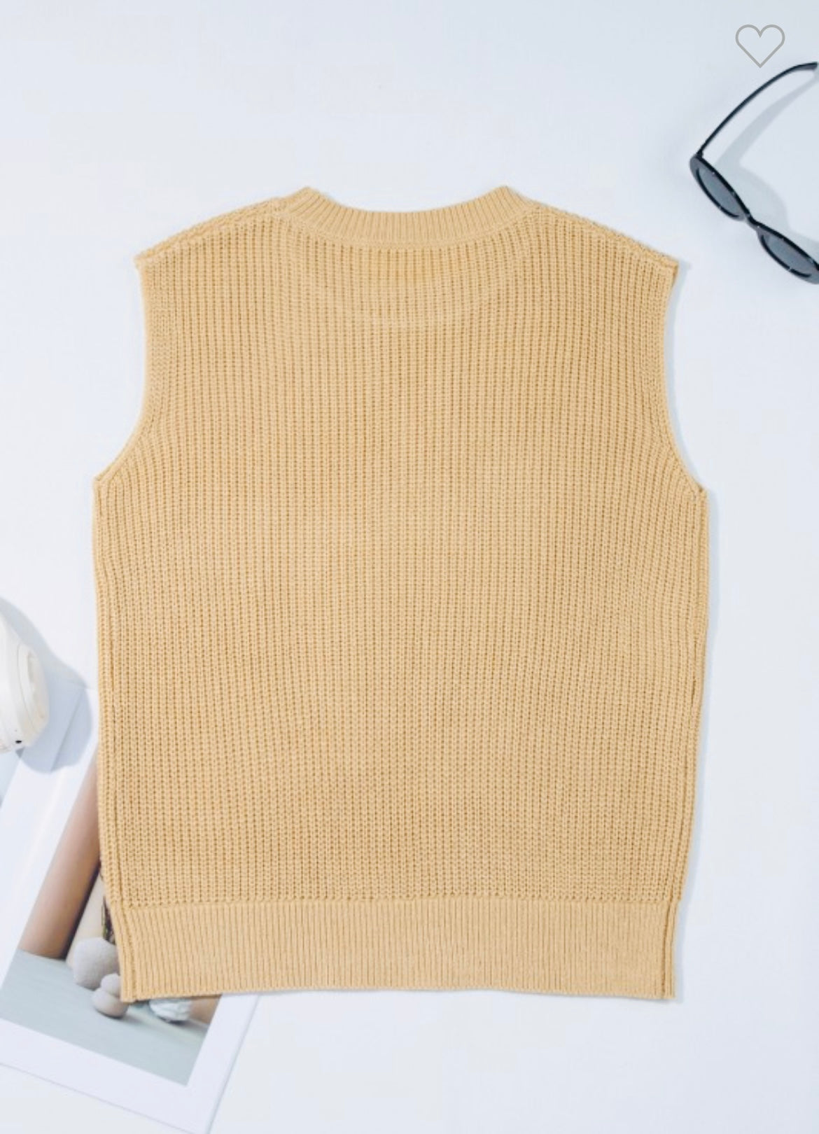 Sequin Horse Graphic Knitted Sweater Vest