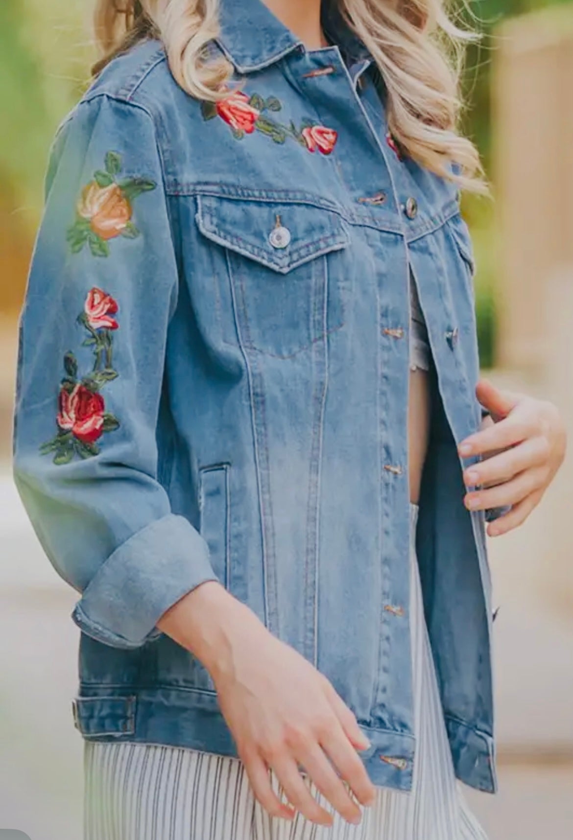 Embroidered Denim Jacket