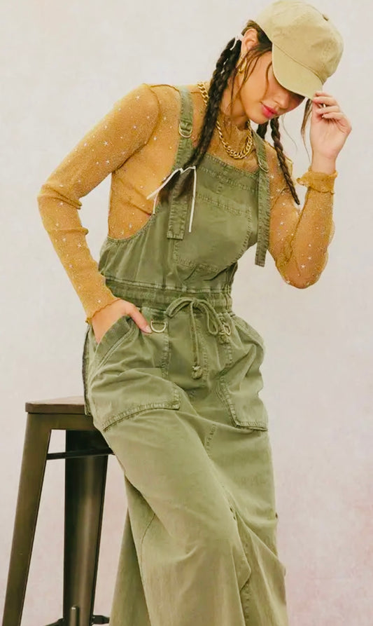 Pre Washed Overall Dress